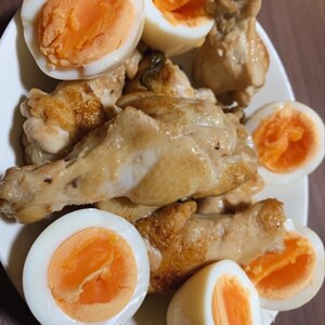 ホロホロ～やわらか♪鶏手羽元＆半熟卵のさっぱり煮☆